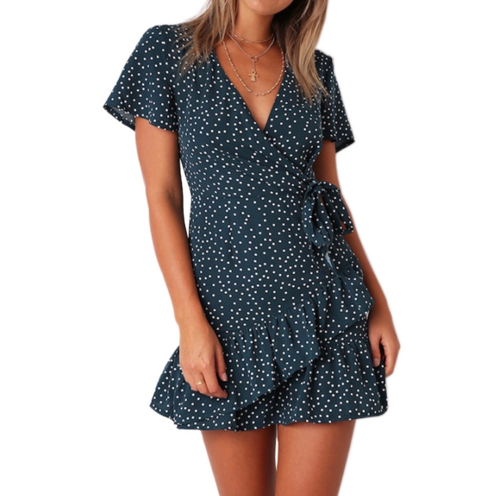Princess Polly Polka Dot Wrap Dress